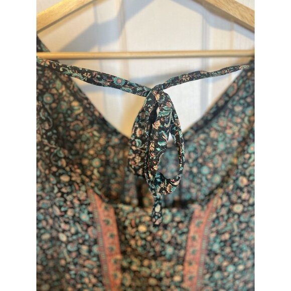 Karma Highway Sleeveless Boho Mini Dress OS Floral Beach Boho Hippie Pockets Tie - Picture 4 of 7